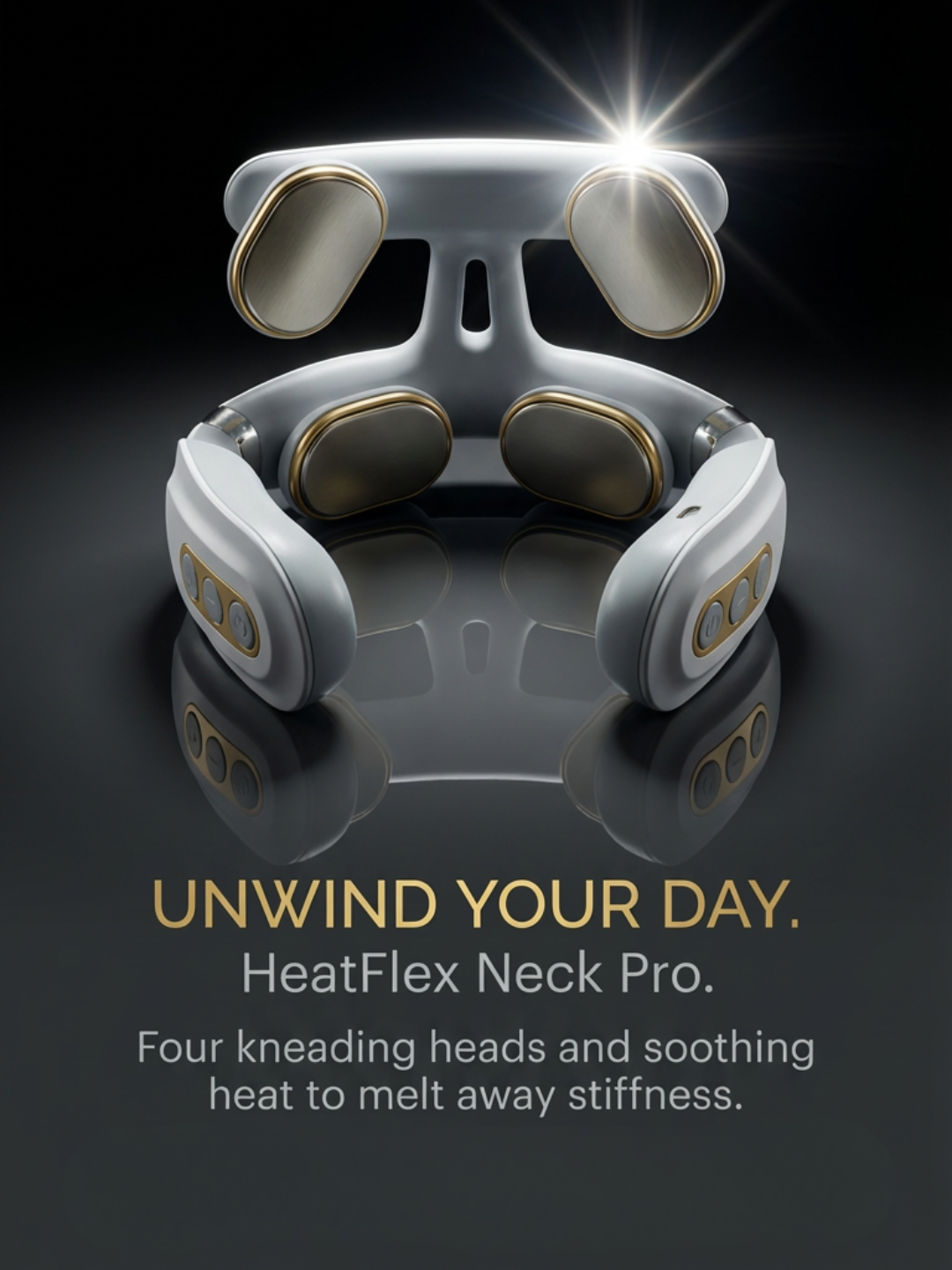 HeatFlex Neck Pro Heated Neck and Shoulder Massager with Deep Kneading Massage and Soothing Heat