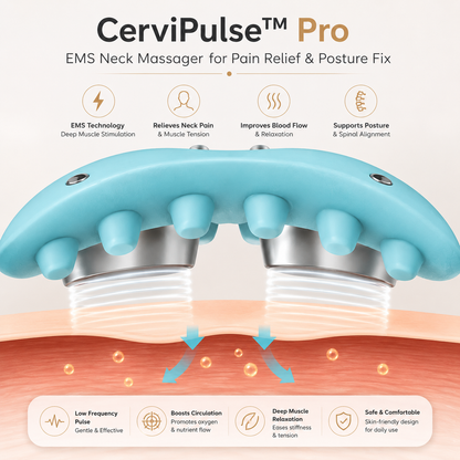 CerviPulse™ Pro™ Advanced EMS Neck Massager for Neck Pain Relief & Better Posture