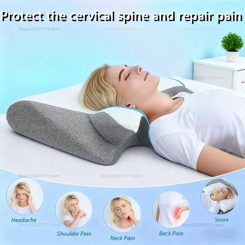 Cervical Support Pillow for Neck Pain Relief Memory Foam