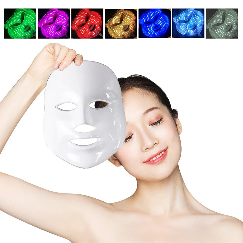 AuraGlow Professional LED Photon Therapy Mask designed for a comfortable facial fit