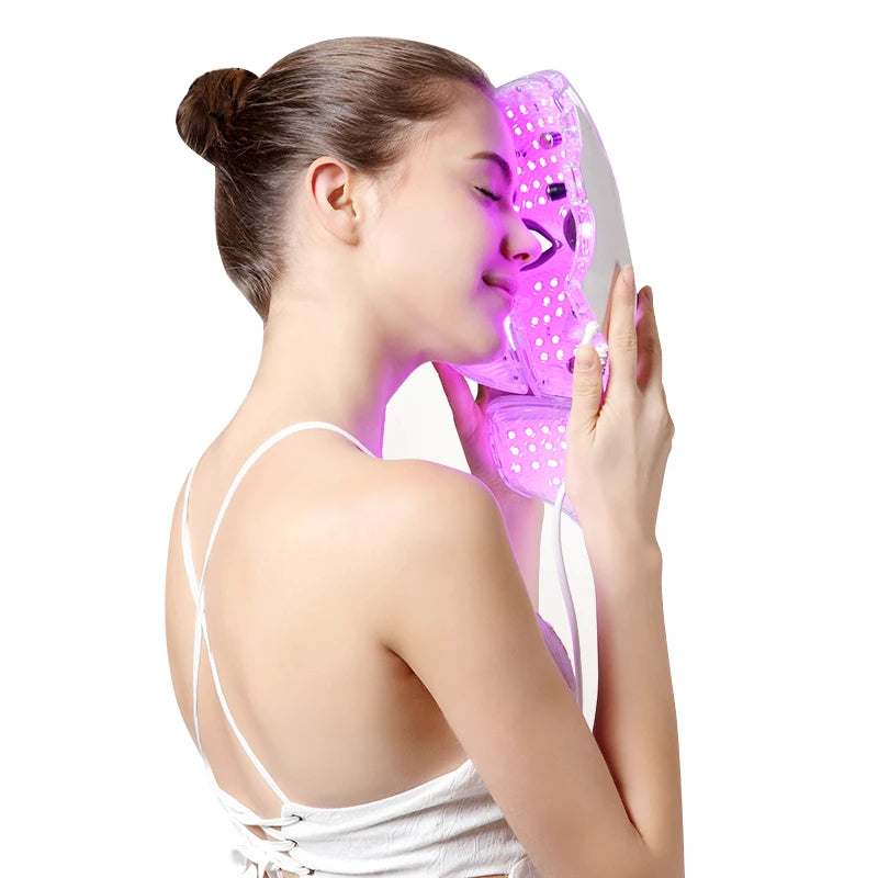 Front view of the AuraGlow Professional LED Photon Therapy Mask