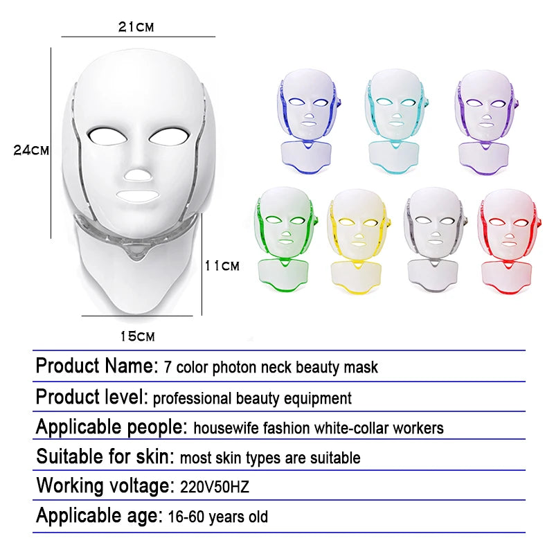 Close‑up of LED lights inside the AuraGlow Professional LED Photon Therapy Mask