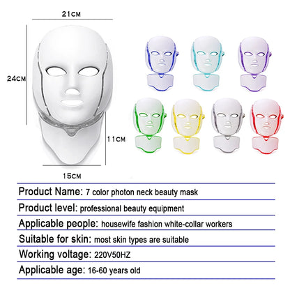 Close‑up of LED lights inside the AuraGlow Professional LED Photon Therapy Mask