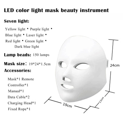 AuraGlow Professional LED Photon Therapy Mask offering professional‑style facial treatment