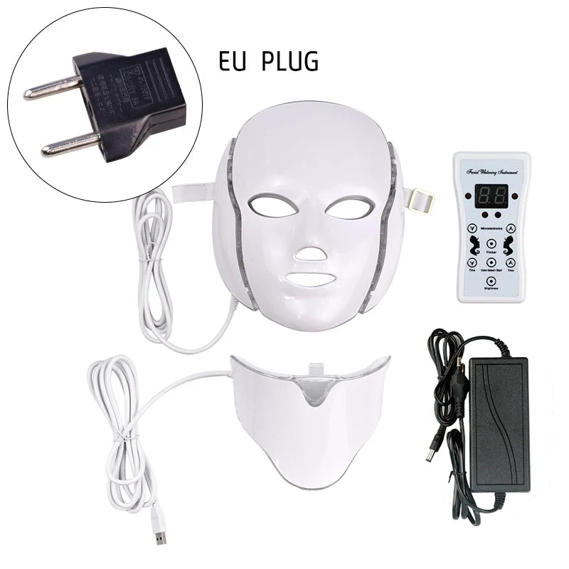 AuraGlow Professional LED Photon Therapy Mask creating a spa‑like skincare experience at home