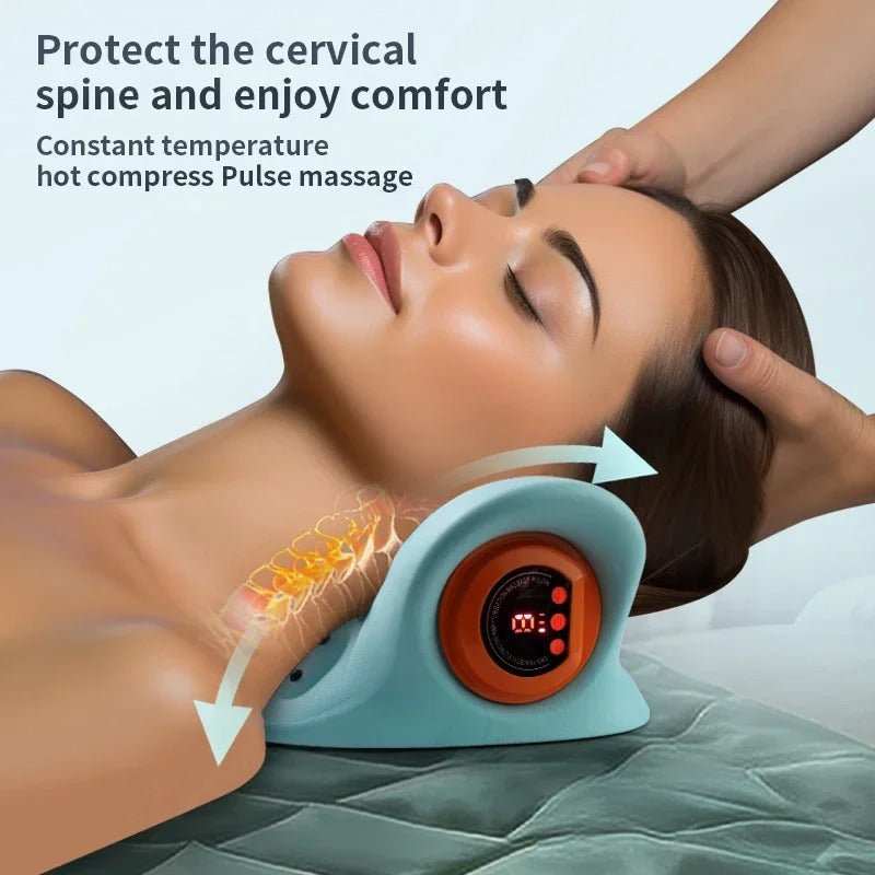 CerviPulse Pro used while lying down for gentle neck pain relief