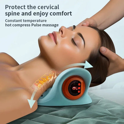 CerviPulse Pro used while lying down for gentle neck pain relief