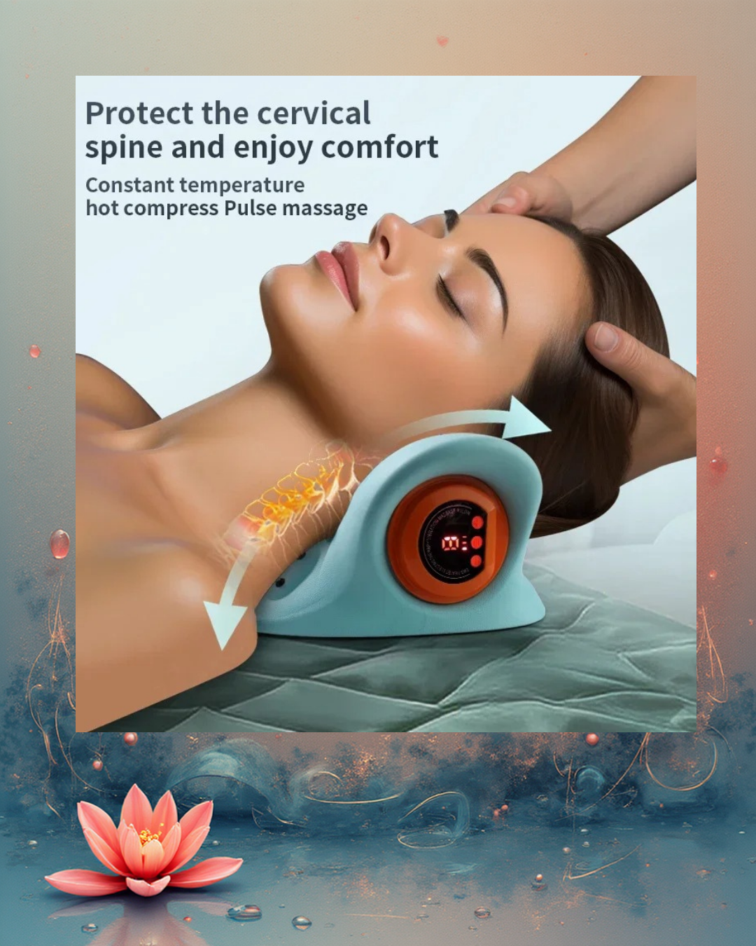 Cervipulse Pro smart cervical therapy device supporting gentle spine alignment and comfort