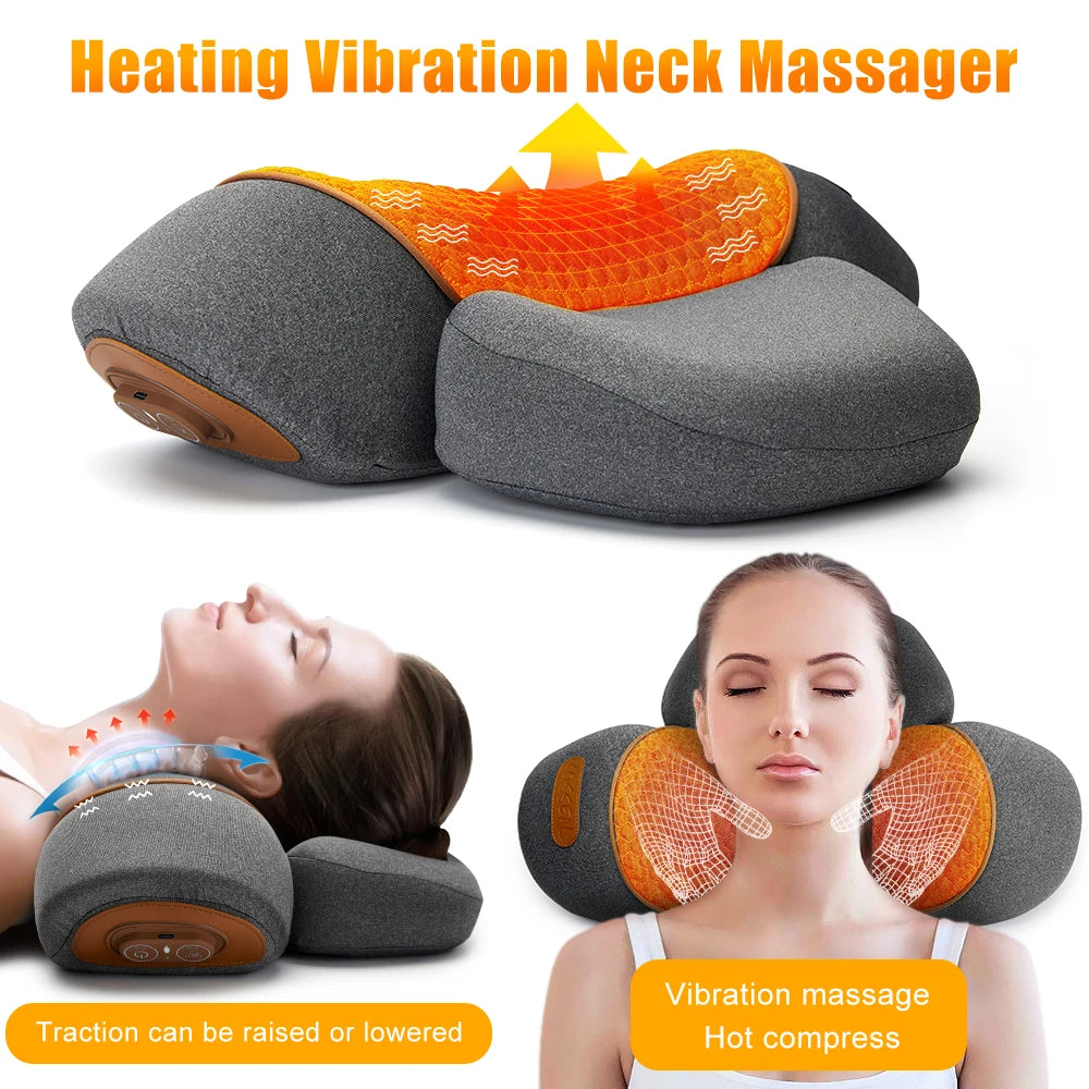 Elite Cervical Massager supporting the natural curve of the cervical spine