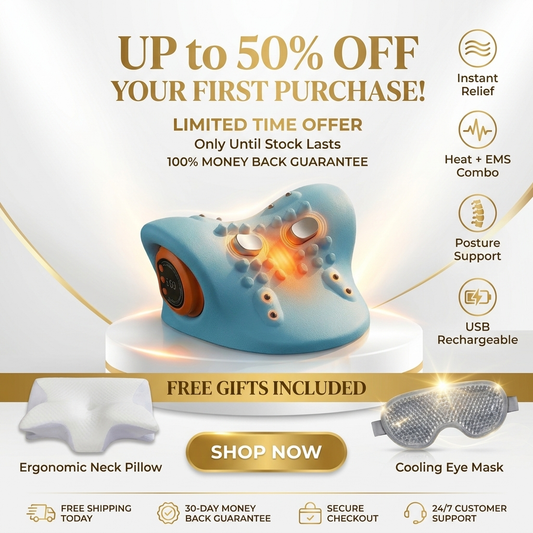 CerviPulse™ Pro - EMS Neck Massager for Pain Relief & Posture Fix