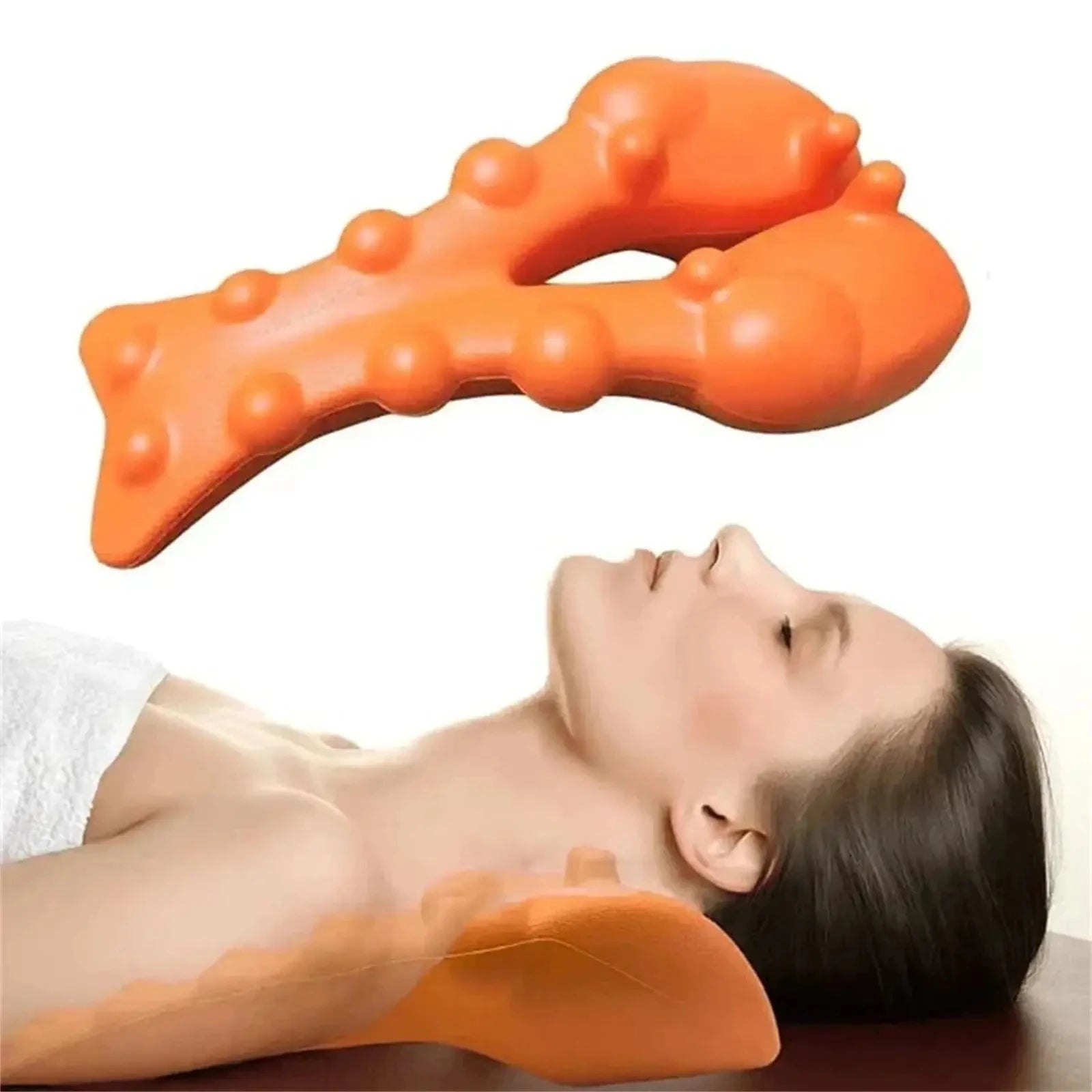 Cervical neck stretcher device designed for pain relief and spine alignment