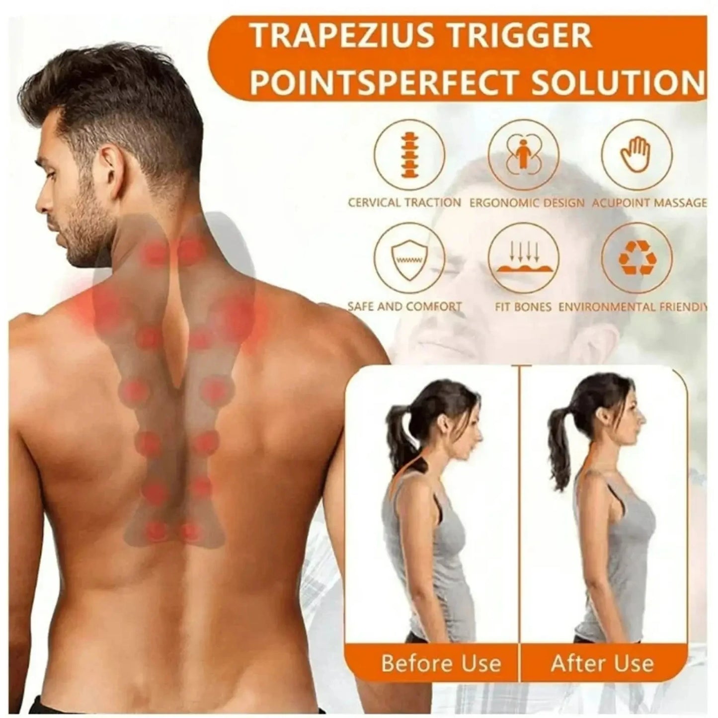 Side view of neck traction device for at-home therapy and spinal decompression